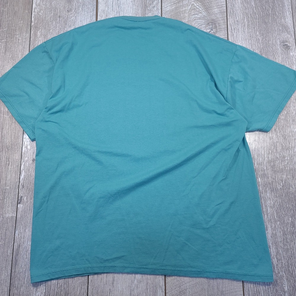 Vintage T-Shirt Mens 2X Teal Presque Isle Yacht Club Corn Roast Erie PA Graphic - Picture 2 of 6